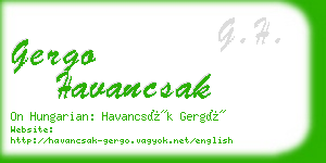 gergo havancsak business card